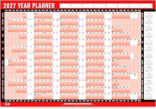 2027 Wall Planner A1 Large 85cm X 58cm Laminated 2027 Wall Calendar 2027 Year Planner With Stickers And Dry Wipe Pen