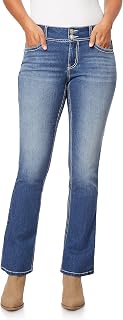 WallFlower Luscious Curvy Women's Mid Waist Bootcut Jeans Insta Stretch Denim Fit All Sizes Junior Jeans Sizes 4-28