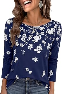 ANRABESS Womens Boat Neck 3/4 Sleeve Top, 2026 Summer Fall Fashion T Shirt