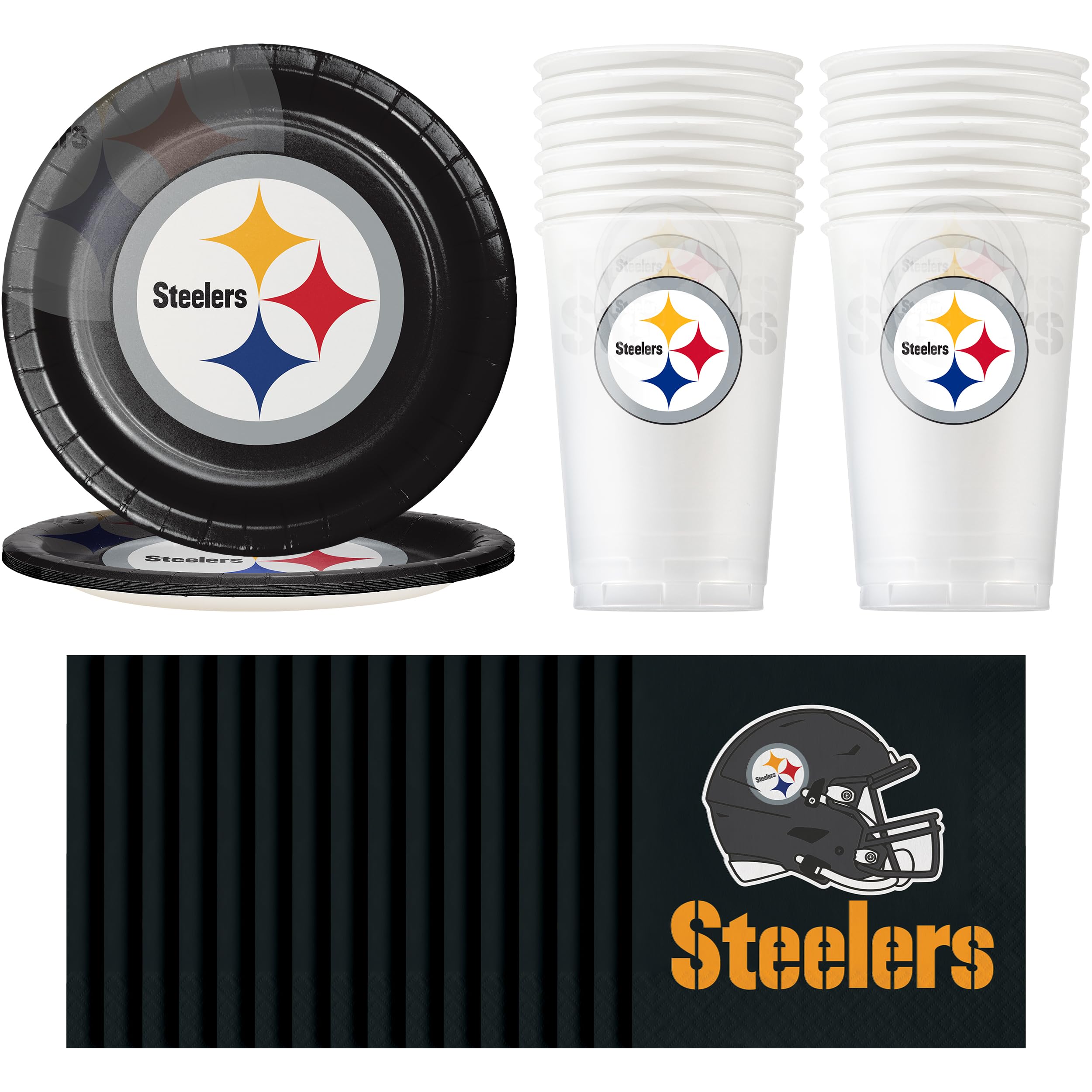 Trendware NFL Football Party Kit, Pittsburgh Steelers, Serves 16 | NFL Officiall