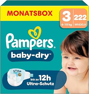 Pampers Nappies Size 3 (6-10 kg) Baby-Dry, Midi, Monthly Box