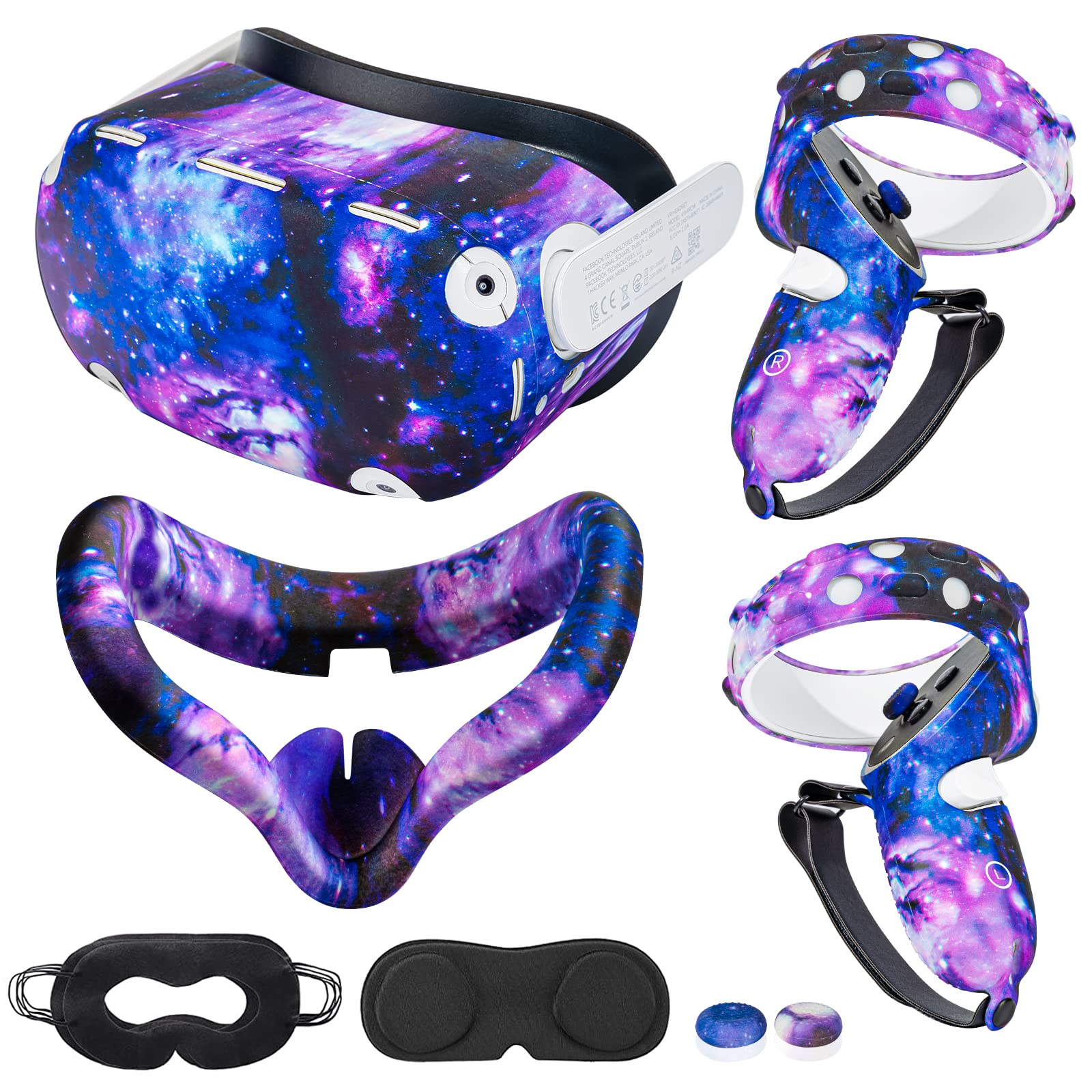 Compatible with Oculus Quest 2 Accessories,Silicone face Cover, VR Shell Cover,C