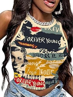 SOLY HUX Women's Y2k Vintage Graphic Tank Top