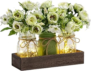 Spring Decor Centerpieces Decoration for Table Coffee Table Decor for Home | Rustic Farmhouse Decor for Home Décor Accents Kitchen Counter Decor Dining Room Living Bathroom,Green