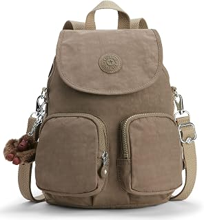 Kipling FIREFLY UP Small Backpack (Convertible into Shoulder Bag), True Beige (Brown)