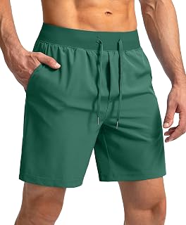 Soothfeel Men's Athletic Running Shorts with Zipper Pockets, 9"/7"/5