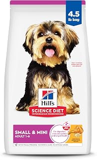 Hill's Science Diet Adult 1-6 Small & Mini Dry Dog Food | #1 Veterinarian Recommended, Chicken & Brown Rice, 4.5 lb. Bag