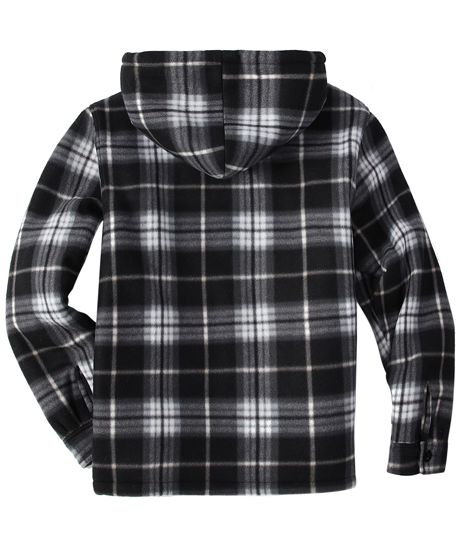 SwissWell Woodman Shirt Men Thick Plaid Flannel Jacket Plush Lining Hooded Sweat