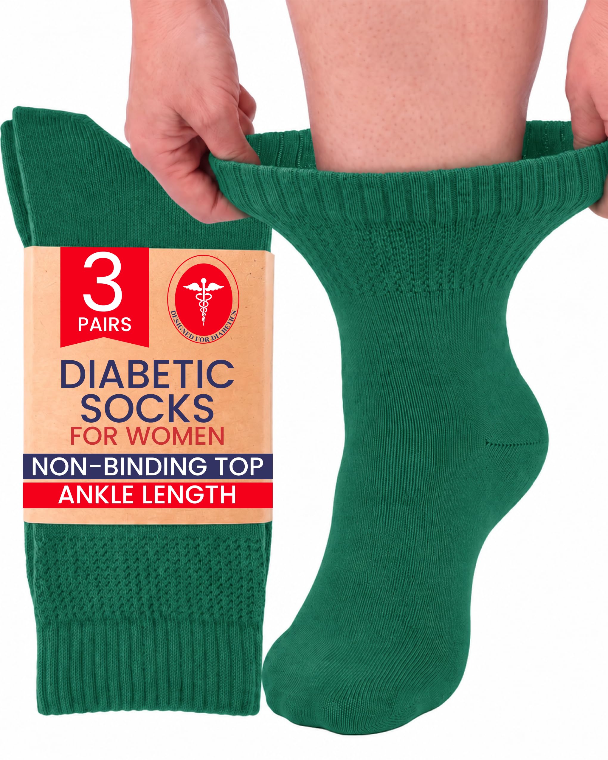 Hugh Ugoli Women's Diabetic Ankle Socks | Super Soft & Breathable Bamboo Socks, 