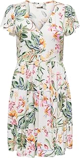 JdY Jdysezen Dress Sezen Life Dress S/S WVN Noos, Cloud Dancer, S Women's