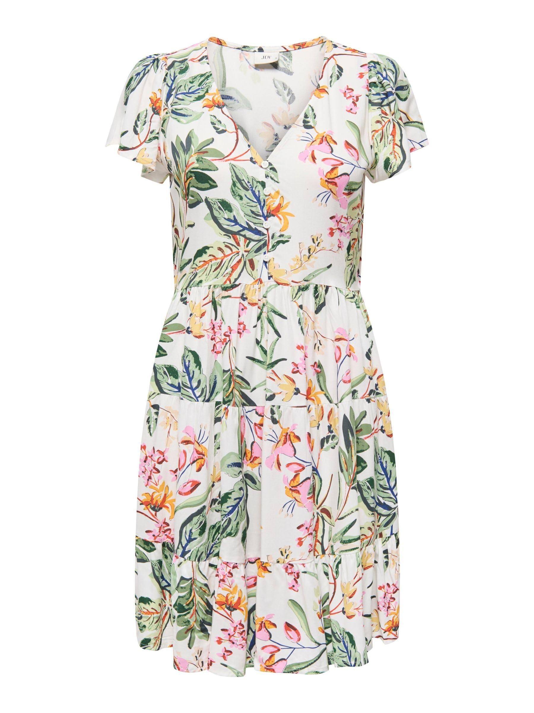 JdY Jdysezen Dress Sezen Life Dress S/S WVN Noos, Cloud Dancer, S Women's