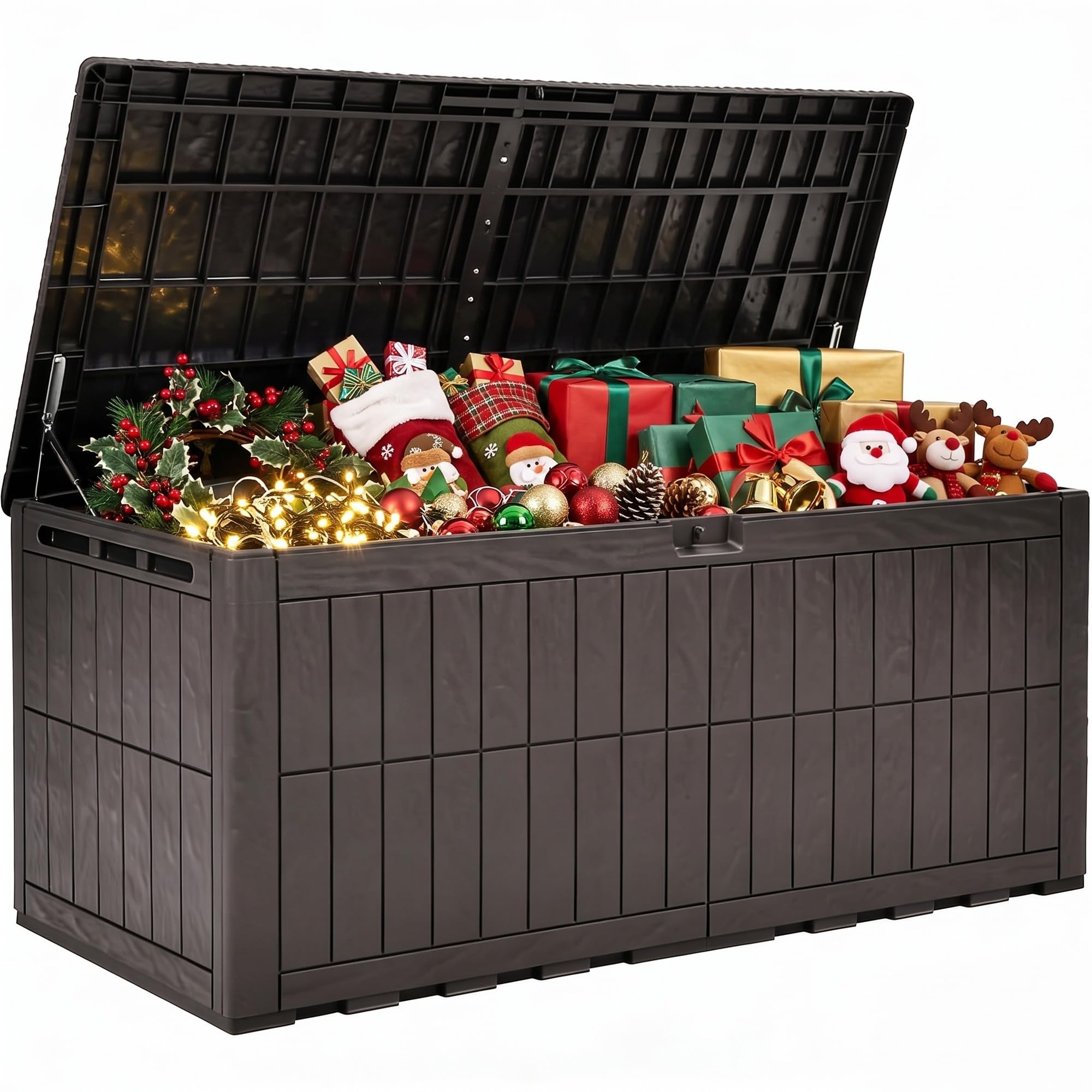 YITAHOME XXL 240 Gallon Extra Large Deck Box | Waterproof Resin Outdoor Storage 