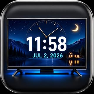 Clock Screensaver Date & Time for Fire TV – Digital & Analog Clock