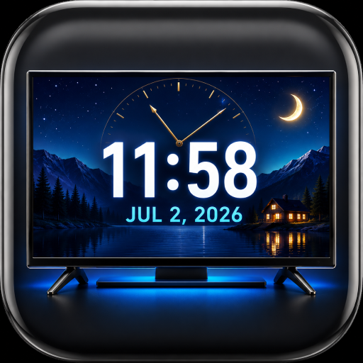 Clock Screensaver Date & Time for Fire TV – Digital & Analog Clock