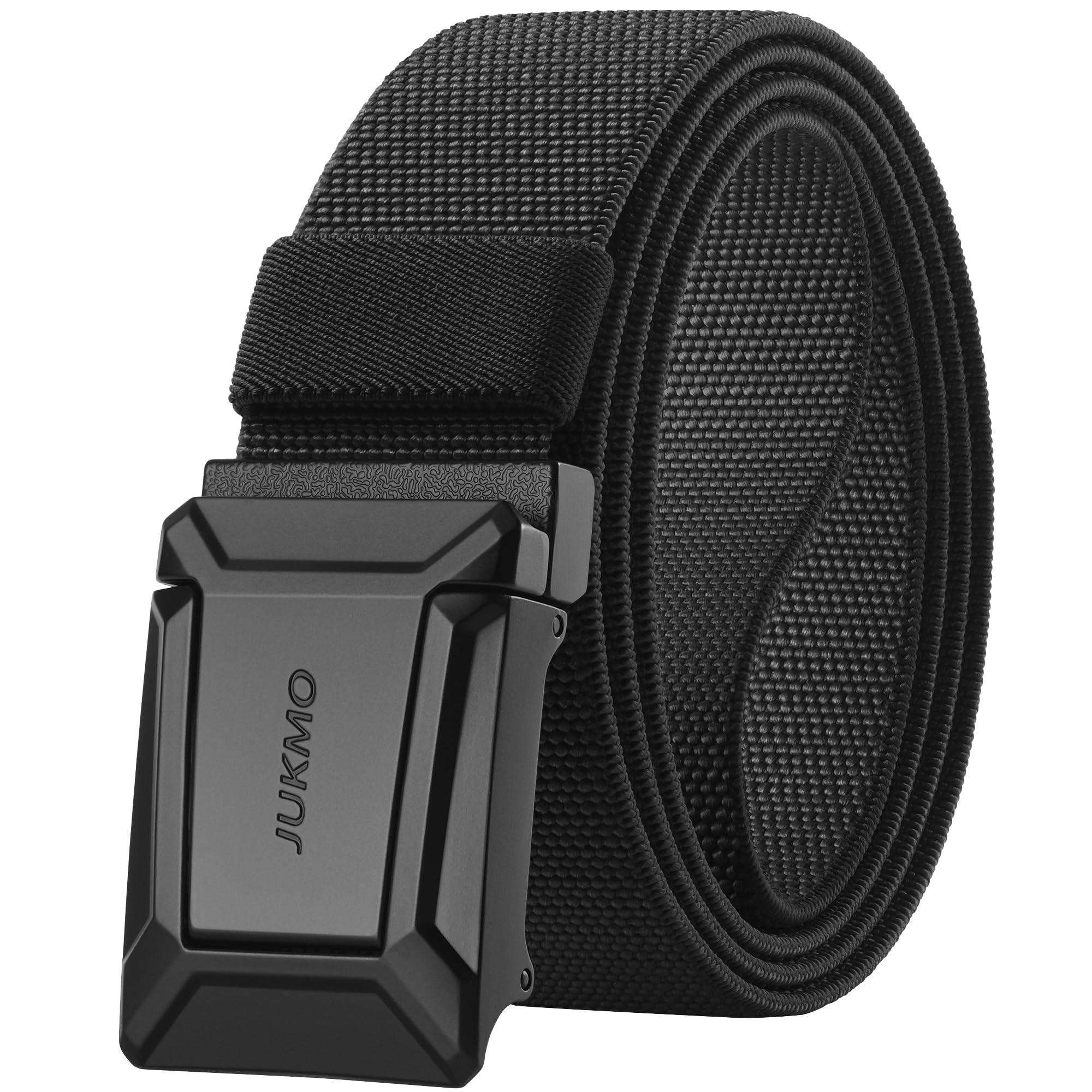 JUKMO Men's Stretch Tactical Belt, 1.5" Elastic Nylon Web with Flip Buckle | Qui