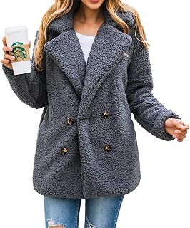 PRETTYGARDEN Women's Fashion Winter Coats Sherpa Fleece Faux Fur Shearling Oversized Trendy Jackets Warm Outerwear Clothing