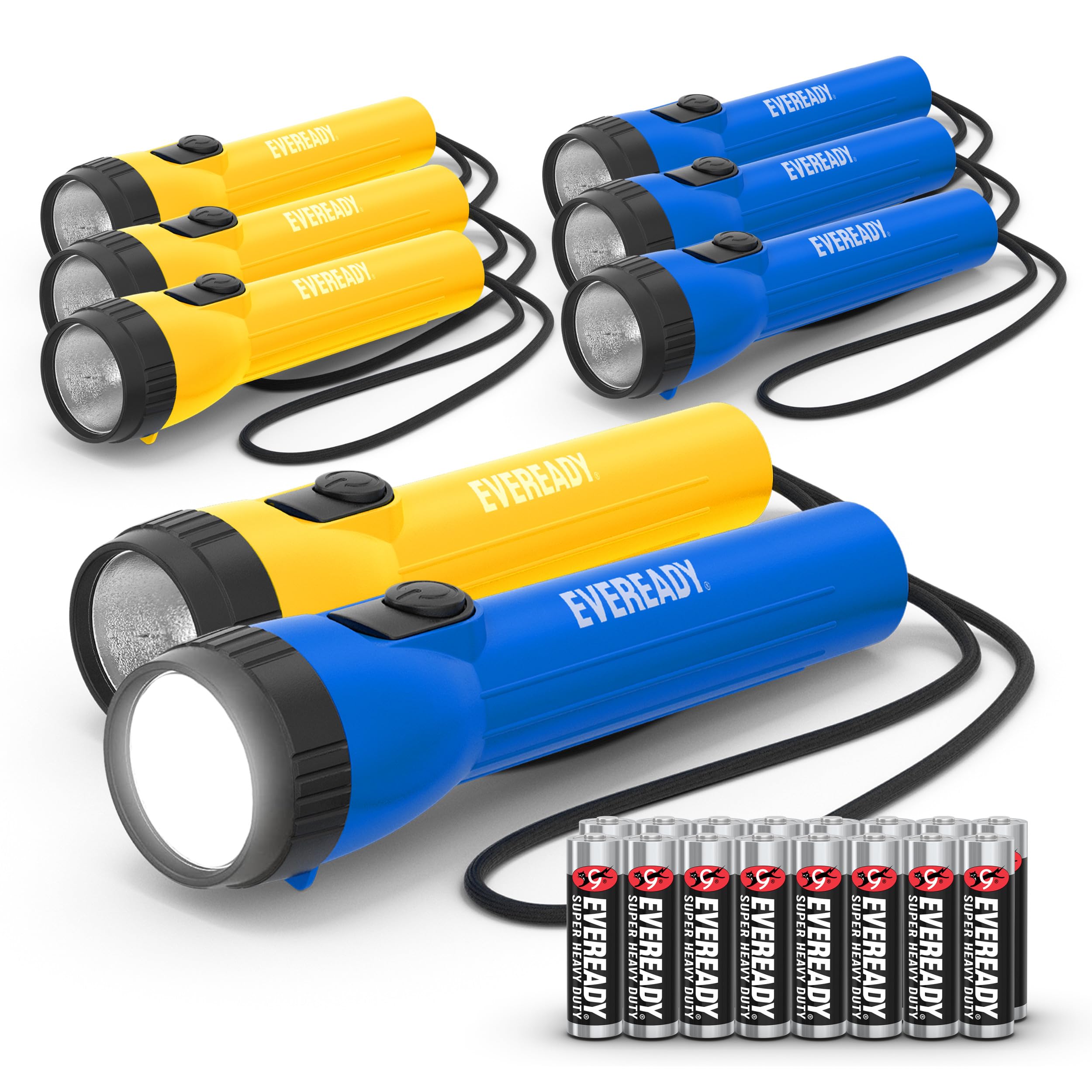 EVEREADY LED Flashlight, Survival Gear and Camping Essentials, 8-Pack | Bulk fla