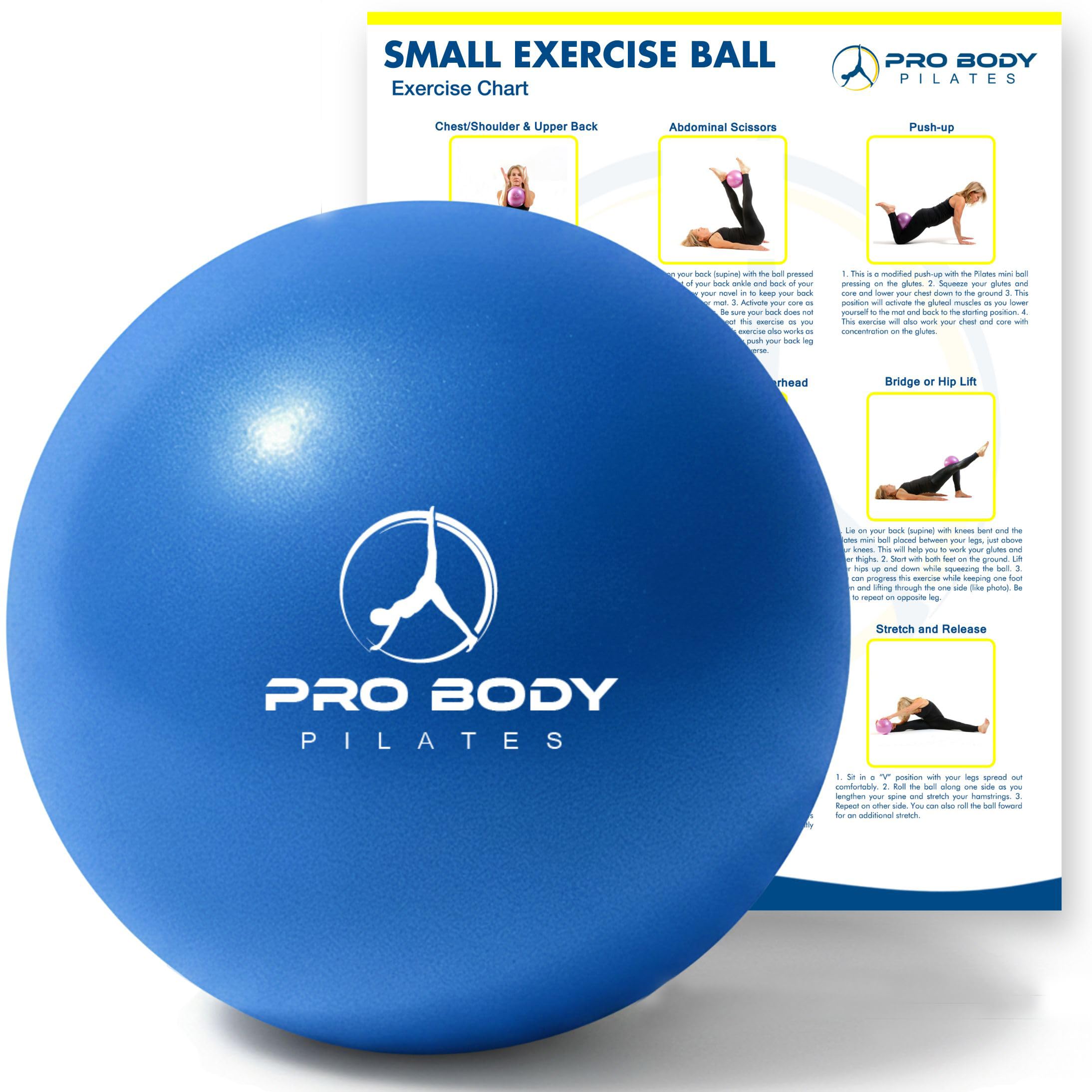 ProBody Pilates Ball Small — 9 Inch Small Exercise Ball | Anti-Burst PVC, Latex-