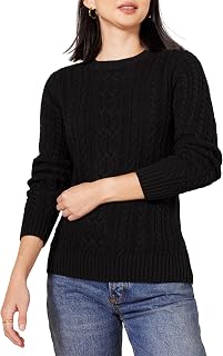 Amazon Essentials Women's Soft Fisherman Sweater, Cable Knit, Crew Neck, Long Sleeve