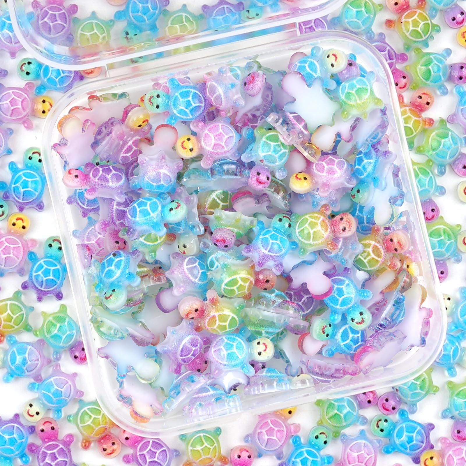 100 Pcs Mini Resin Ocean Animals, Tiny Sea Animal Variety Figurines to Hide Mini