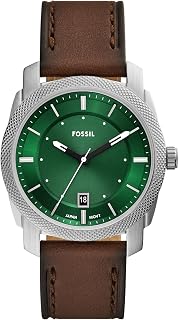 Fossil Machine Men's Quartz Watch with Stainless Steel Bracelet or Leather Strap