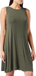 Amazon Essentials Women's Tank Swing Dress, Fitted Through Chest