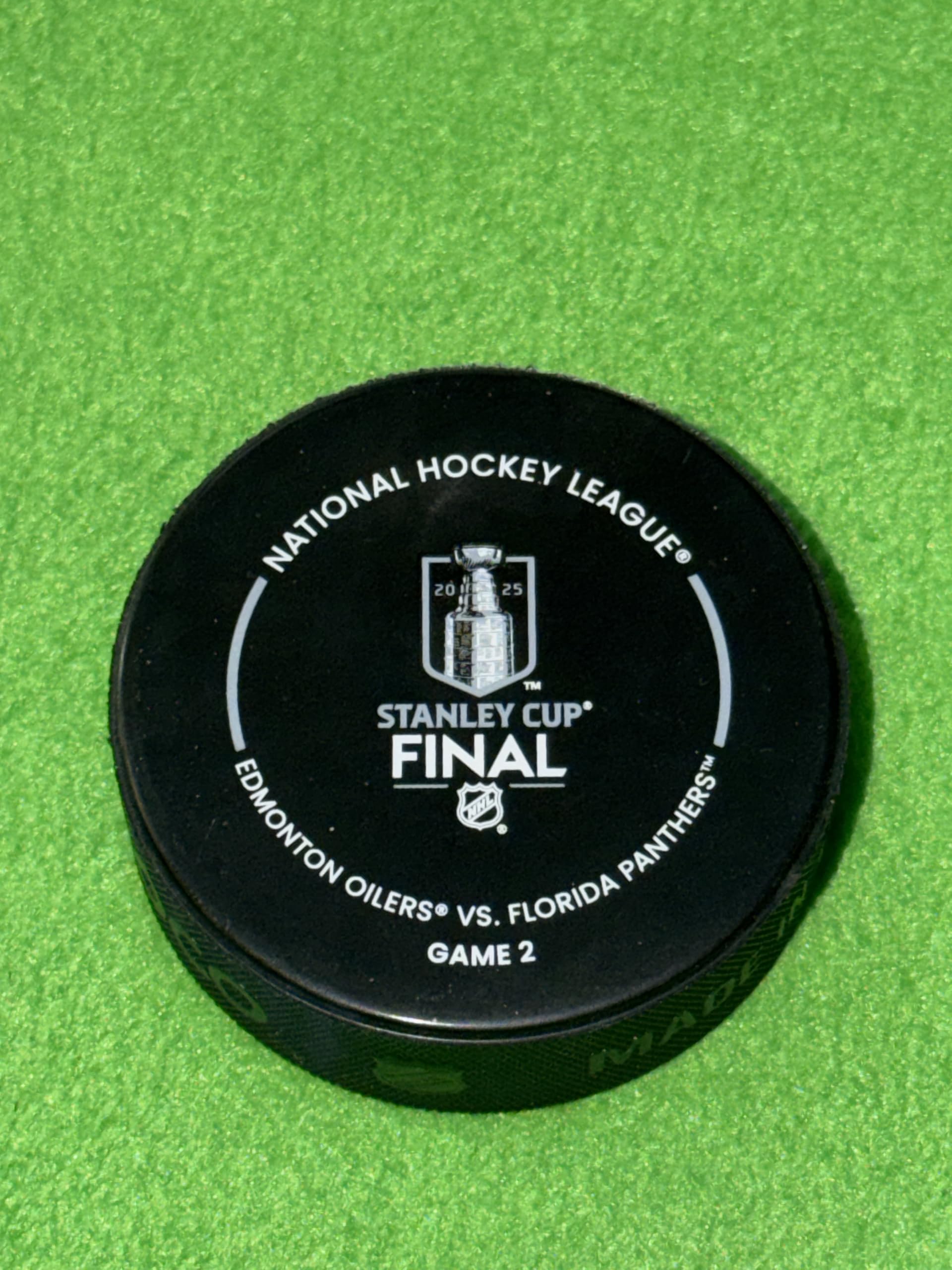 2025 Stanley Cup Final NHL Game 2 Official Puck