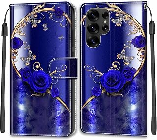 PU Leather Wallet Case for Samsung Galaxy S25 Ultra, Butterfly