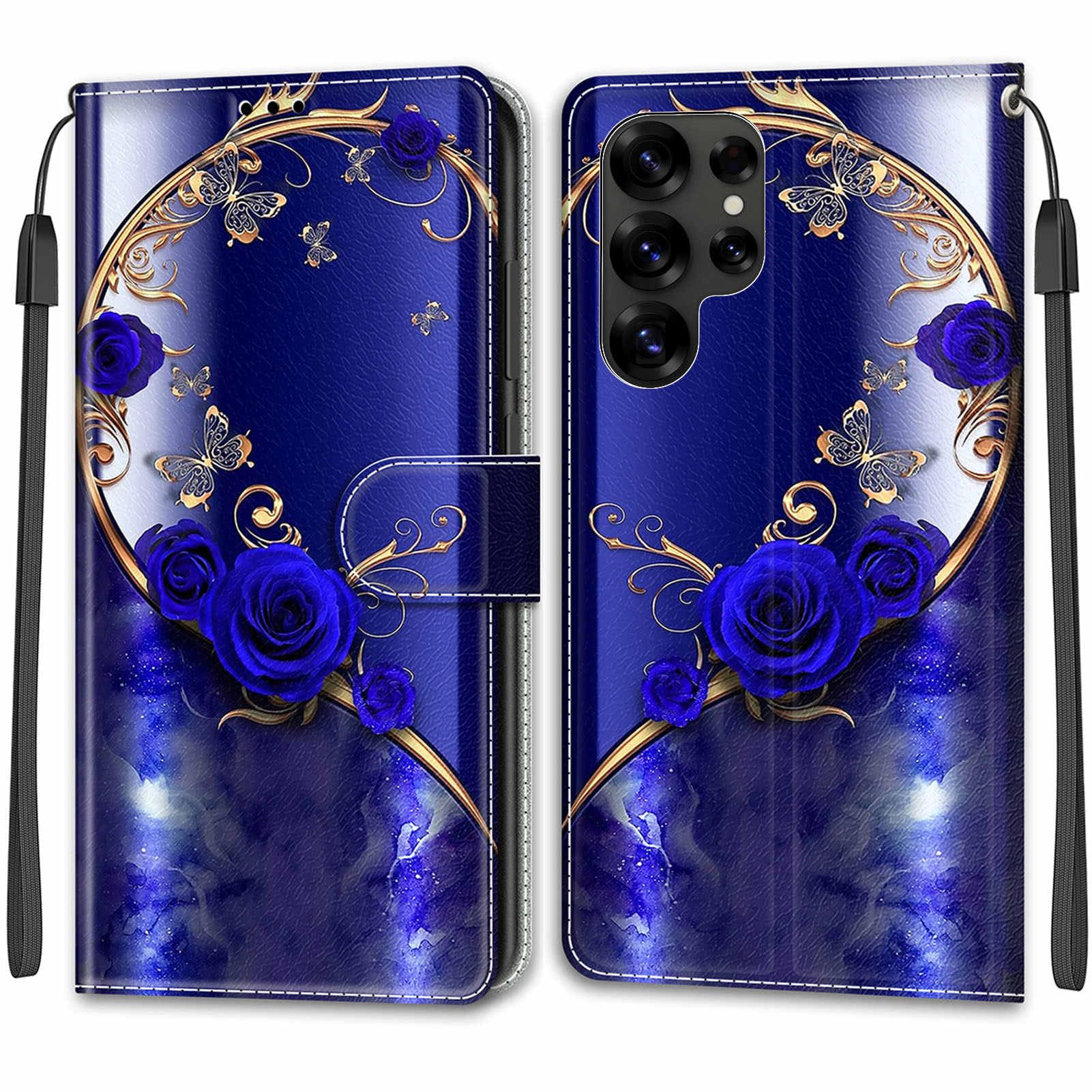 PU Leather Wallet Case for Samsung Galaxy S25 Ultra, Butterfly