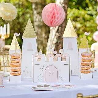 Ginger Ray Princess Themed Birthday Party Castle Treat Cake Stand with Donut Turrets