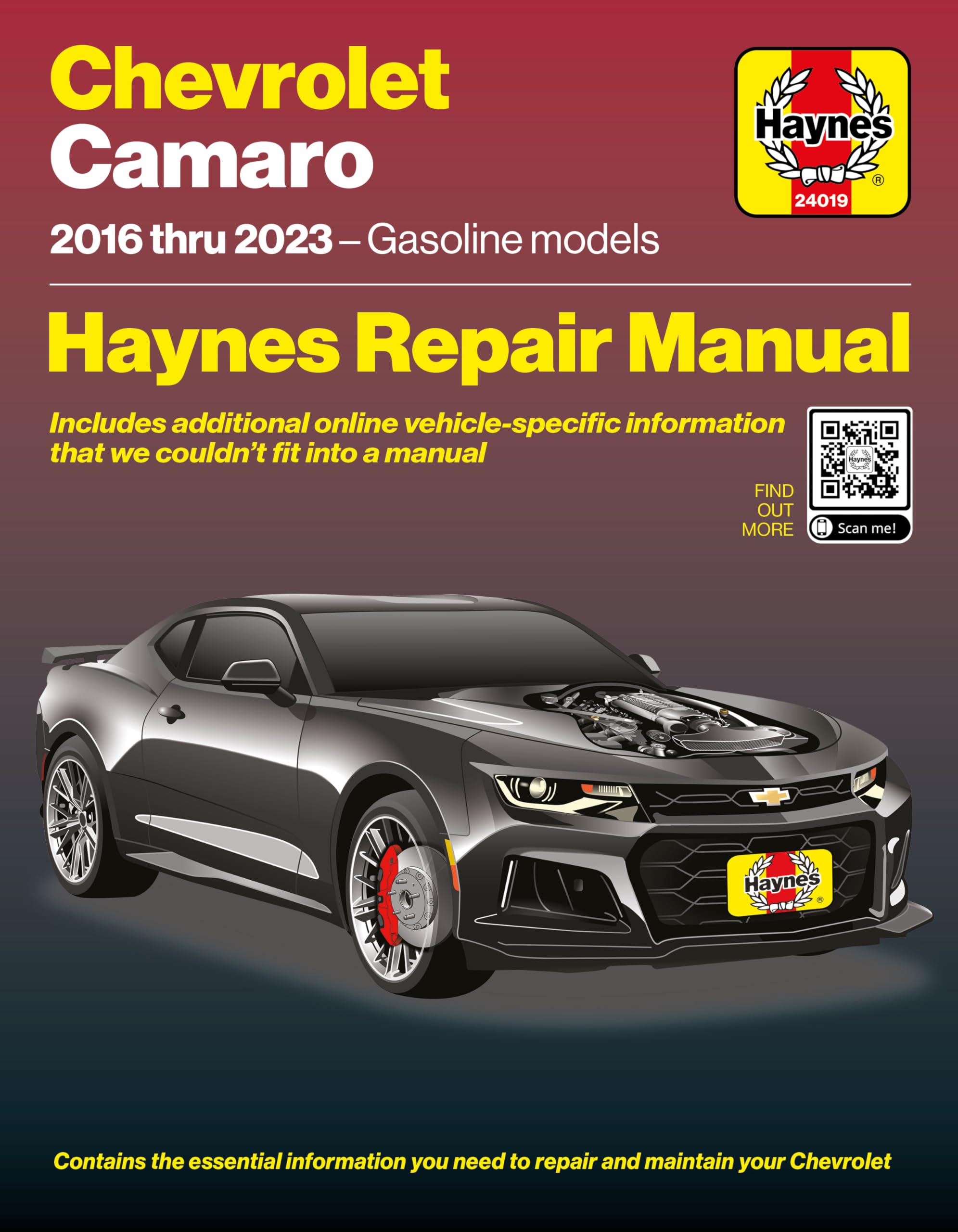 Chevrolet Camaro (2016–2023) Haynes Repair Manual: Covers 3.6L LGX & 6.2L LT1 Ga