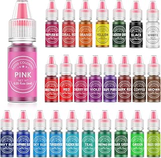 Food Coloring for Baking - 26 Vibrant Cake Coloring Liquid Set for Dessert Decorating, Food Grade Food Dye for Icing,Fondant,Cookies,Easter Egg,Making DIY Supplies Kit- 0.25 Fl. oz/Bottles