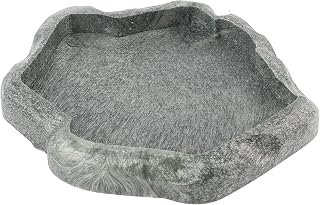 Reptile Water Dish, Reptiles Feeder, Reptile Food and Water Feeding Bowls | Pet Food Dish Reptile Terrarium Bowls for Tortoise Lizard Gecko Iguana, Durable Resin
