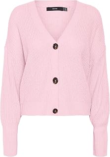 Vero Moda Vmlea LS V-Neck Cuff Cardigan Noos Suéter cárdigan Mujer