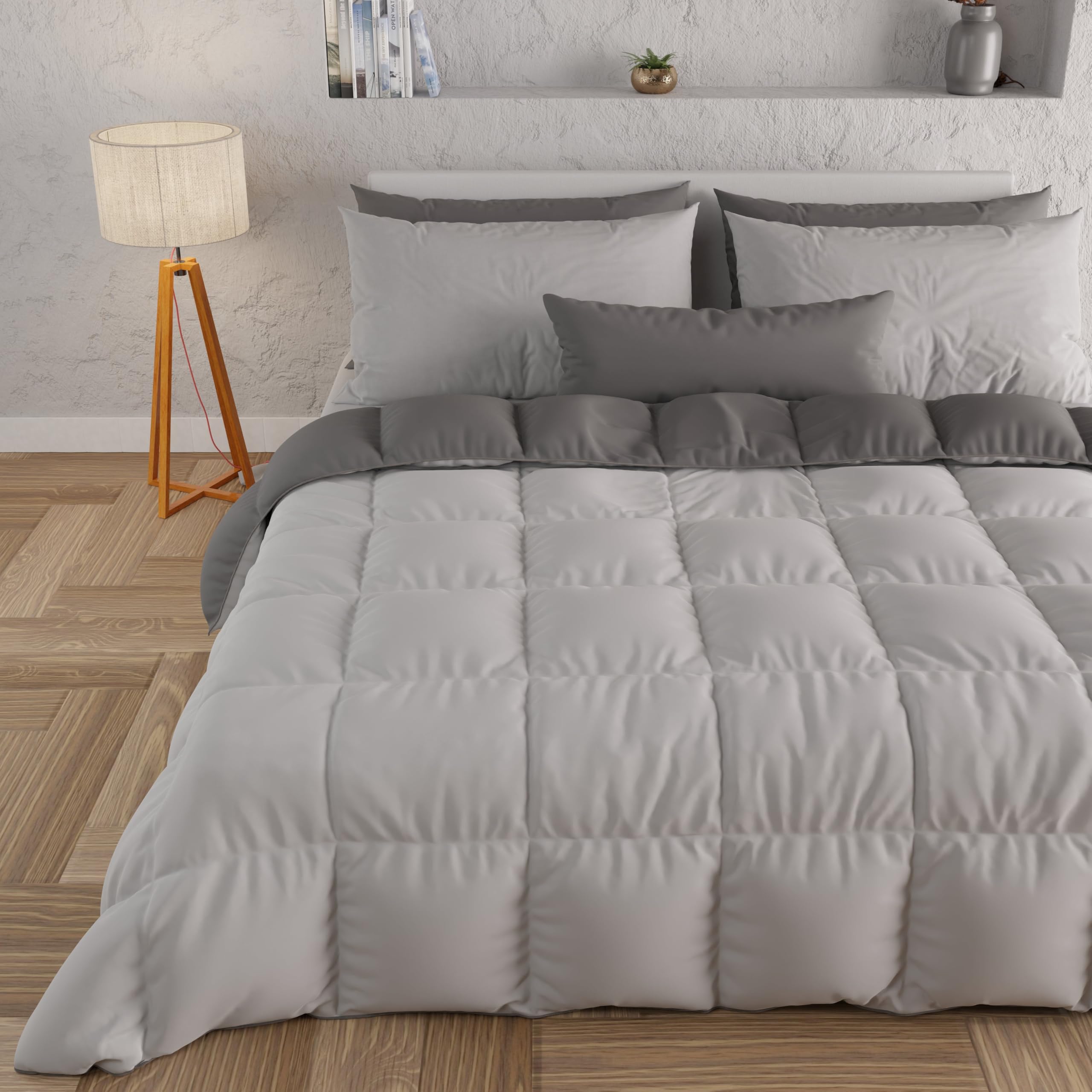 PETTI Artigiani Italiani - Winter Quilt 260x270 cm Super King, Warm Reversible D