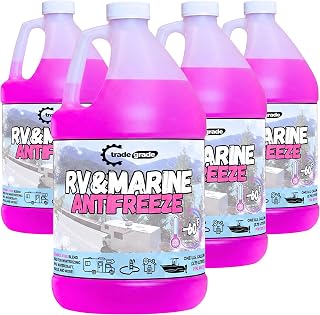 Trade Grade Premium Blend RV Antifreeze for Winterizing – Marine Antifreeze -60°F Freezing Point Protection, 4 Gallon (4-Pack) – Pink Winterizing Fluid for Boats, Pools, Spas, Campers, Vacation Homes