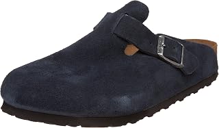Birkenstock Boston Classic Arch Clog,Denim Navy Suede,38 M EU
