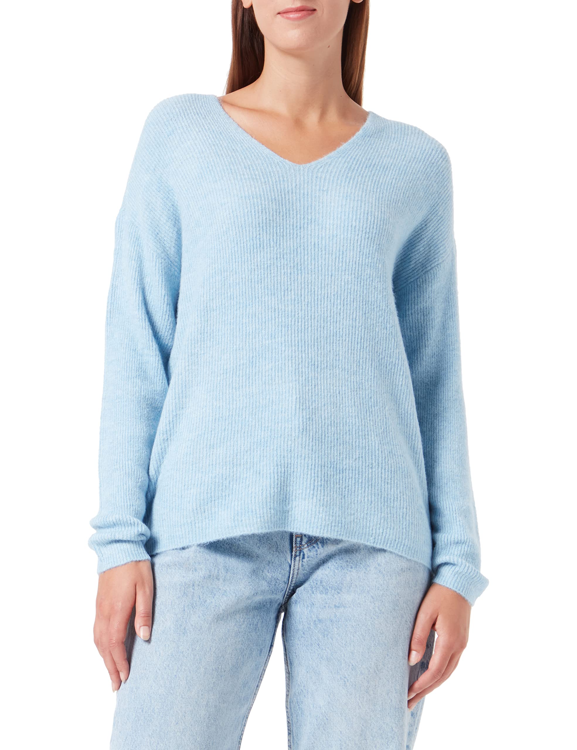 VMCREWLEFILE Knitted Sweater V Neck Long Sleeves Knit Sweater