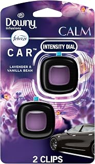 Febreze Car Vent Clip, Downy Calm Scent, 2 Count, 0.13 oz Total