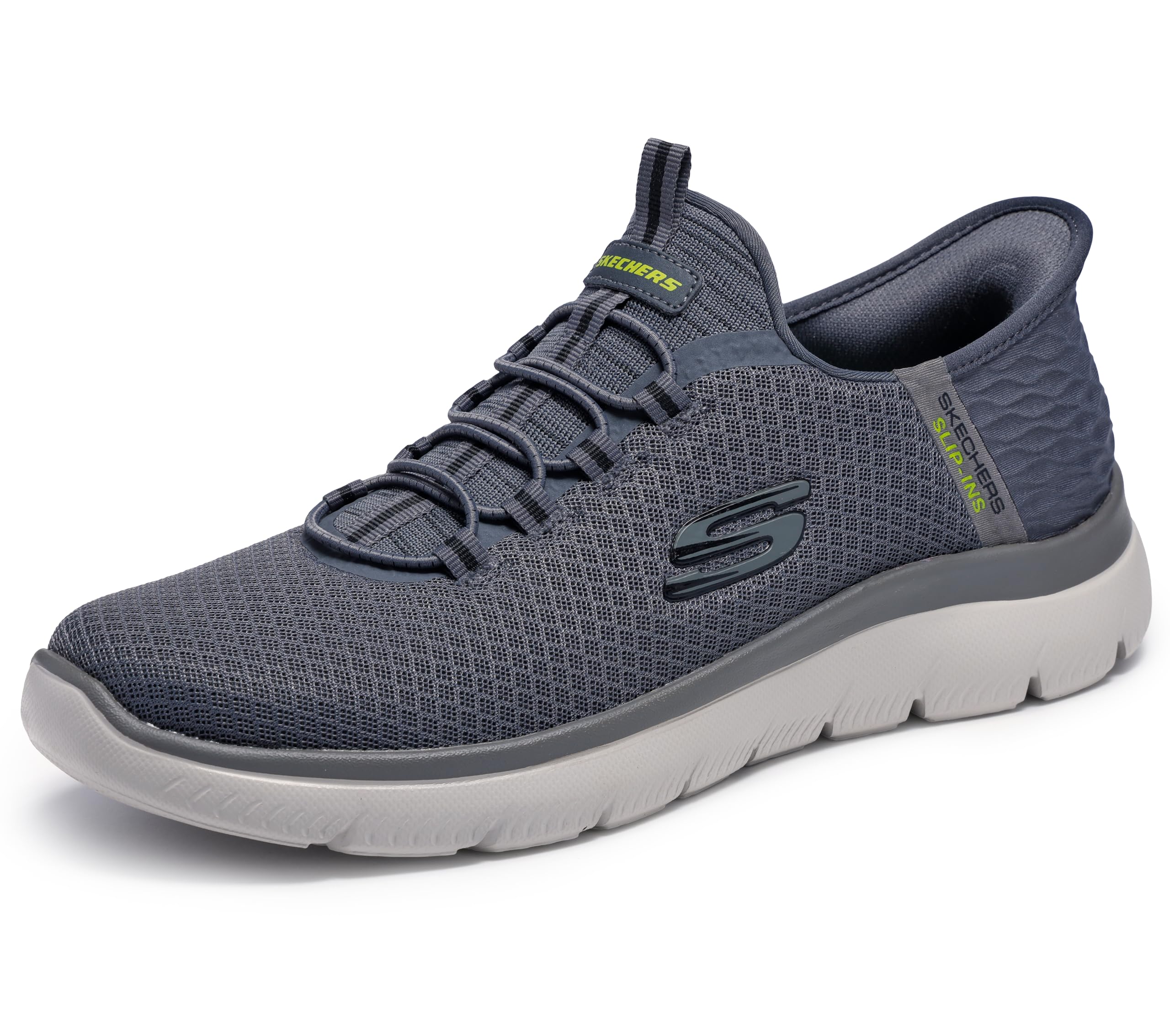 Skechers Uomo Slip-Ins Summits Scarpe da Ginnastica di Alta Gamma, Black/Black