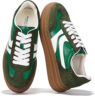 Project Cloud Platform Sneakers for Women Footwear - Memory Foam Insole Womens Shoes, Lightweight and Non-Slip Sole Lace Up Fashion Sneakers for Women 2026 (Volley)