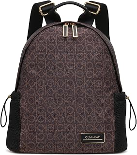 Calvin Klein Jessie Women's Jessie Organizational Backpack (1 Pack), Brown/Khaki/Black, Jessie Organizational Backpack
