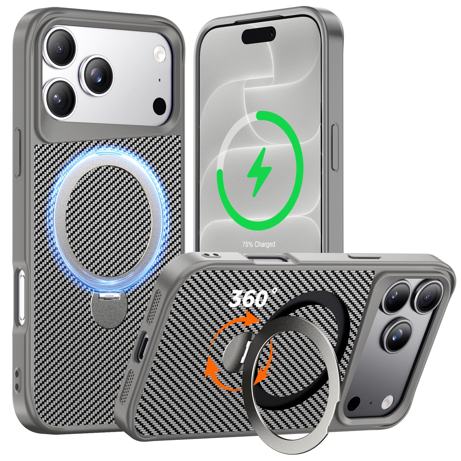 Designed for iPhone 18 Pro Max Case/ 17 Pro Max Case with Stand