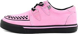 T.U.K. Creeper Sneakers for Men and Women - Leather and Suede Lace-up Shoes with Memory Foam Insole - Punk, Gothic, Rockabilly and Alternative Style