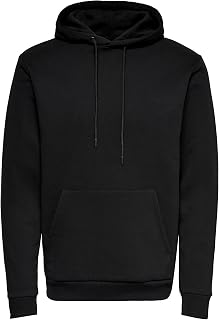 Only and SONS Men's Ceres Life Hooded Sweatshirt with Hood Black Regular/Regular Fit