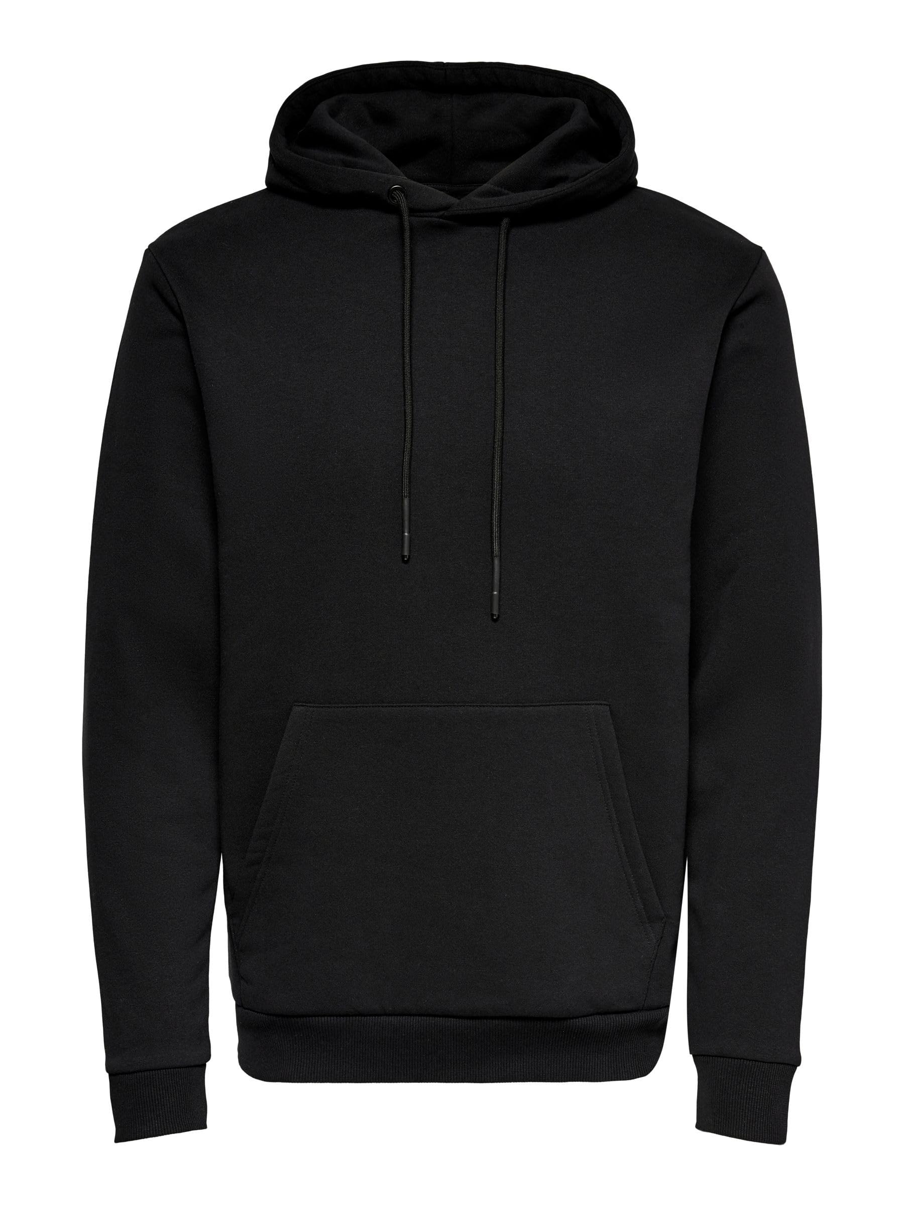 Only and SONS Men's Ceres Life Hooded Sweatshirt with Hood Black Regular/Regular
