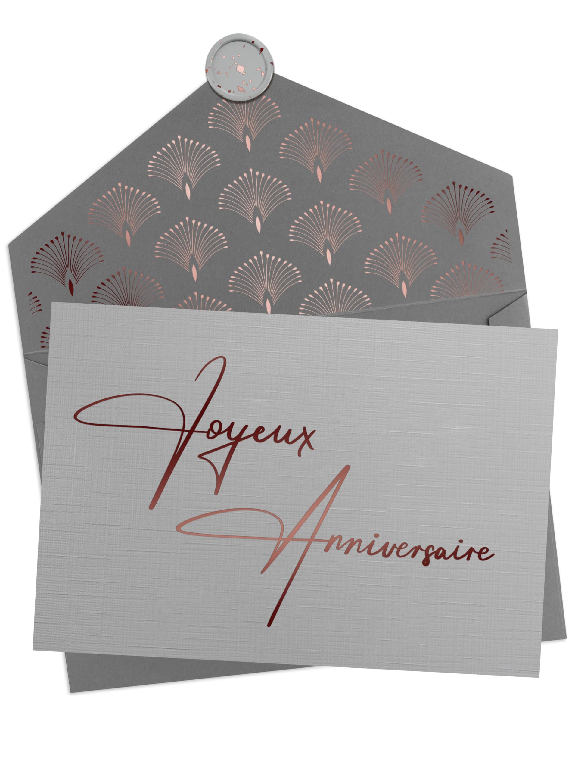 Joli Coon Carte anniversaire, Joyeux Anniversaire, avec enveloppe et sceau