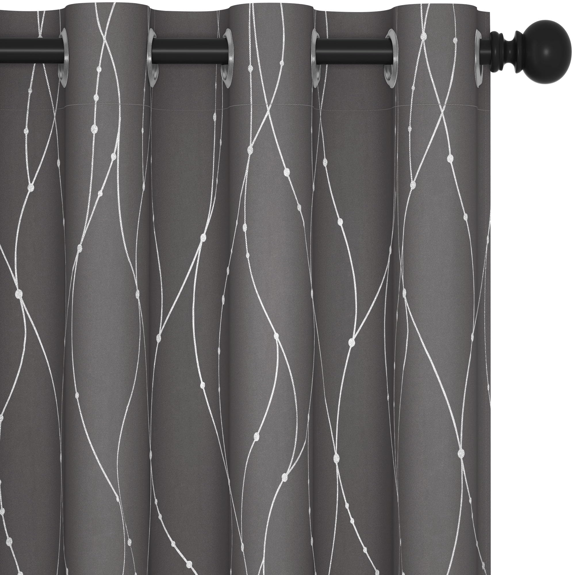 Deconovo Blackout Curtains 84 Inches Long, Thermal Insulated Energy Saving Curta