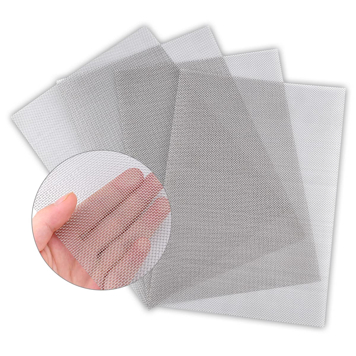 Valchoose 4PACK Stainless Steel Woven Wire Mesh Never Rust 11.8"X8.2" | Air Vent