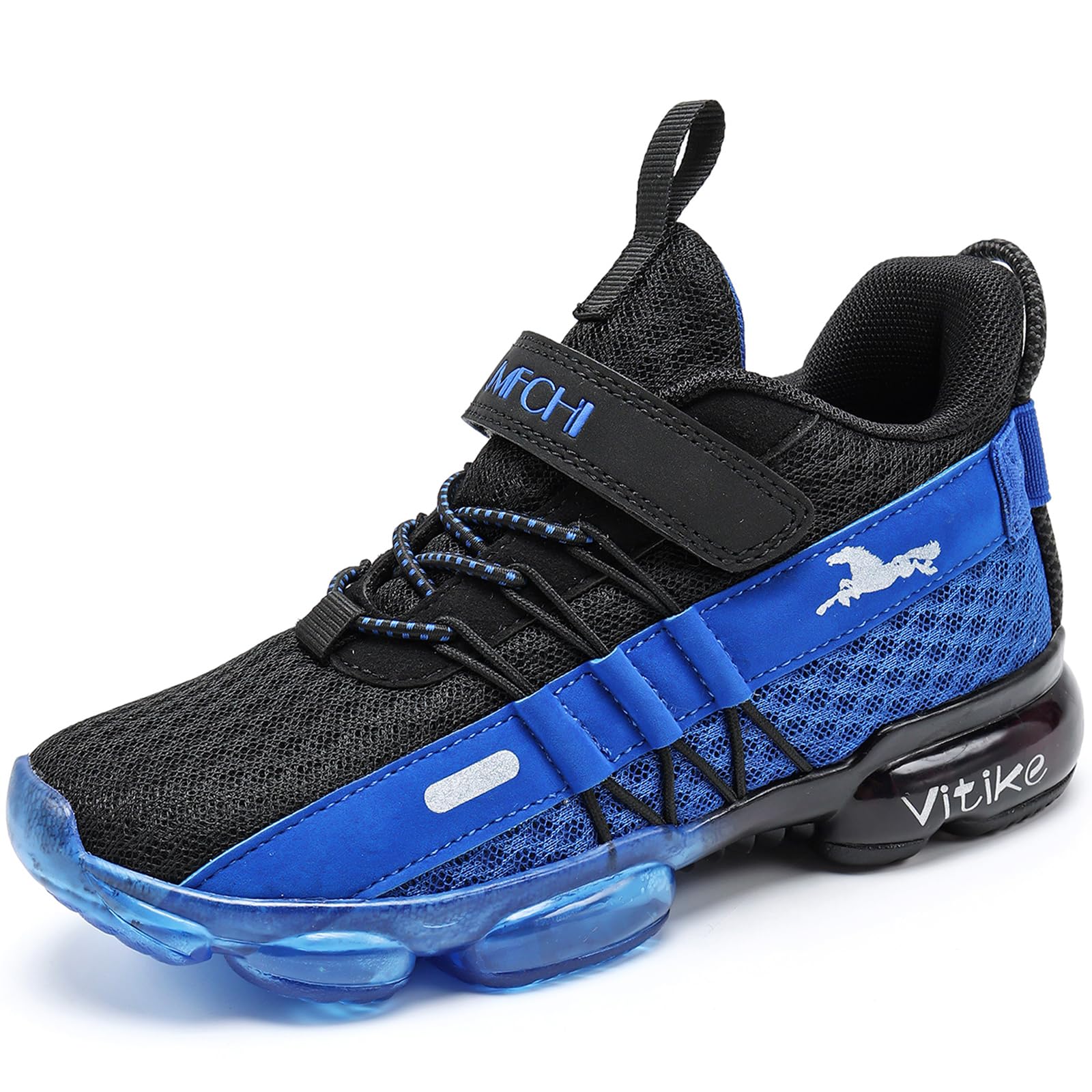JMFCHI Boys Running Shoes Breathable Mesh Slip-On Athletic Tennis Sneakers